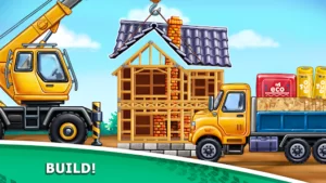 Kids truck games Build a house